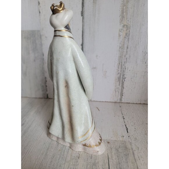 Vintage 3 king gift rustic ceramic figure xmas religious - Picture 4 of 6